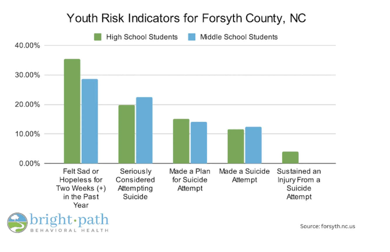 Graph showing correlation between mental health and educational outcomes